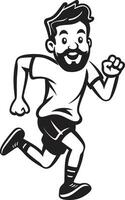 lustroso velocista corrida mans Preto ícone ágil velocidade Preto vetor logotipo para masculino corredor