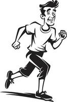 robusto pressa corrida masculino pessoas Preto ícone acelerado velocidade Preto vetor logotipo para masculino corredor