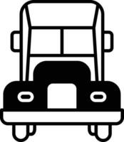 caminhão sólido glifo vetor ilustração