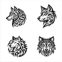 Lobo tribal Projeto ilustração vetor