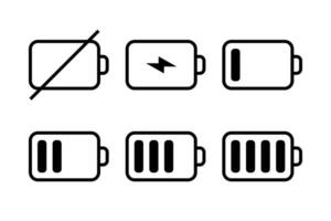 bateria ícone pacote vetor Projeto ilustração