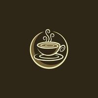 simples logotipo do café cafeteria vetor