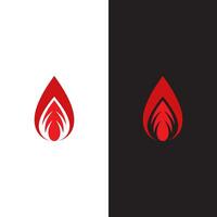 uma vermelho e Preto logotipo com uma solta do sangue ou fogo vetor