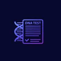 ícone de vetor de teste de DNA com gradiente