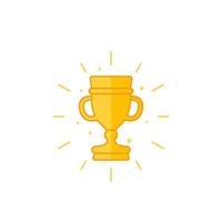 taça de troféu, ícone do cálice do vencedor, recompensa, sucesso, vitória, símbolo de prêmio vetor