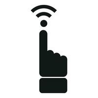 toque dedo Wi-fi ponto ícone simples vetor. Internet fornecedor vetor
