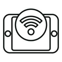 Wi-fi tábua Internet ícone esboço vetor. armazenamento nuvem vetor
