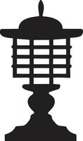 ai gerado japonês portão logotipo ou chinês lanterna dentro vintage estilo vetor