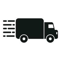 velozes caminhão Entrega ícone simples vetor. velocidade parcela vetor