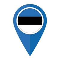Estônia bandeira em mapa identificar ícone isolado. bandeira do Estônia vetor