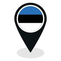 Estônia bandeira em mapa identificar ícone isolado. bandeira do Estônia vetor