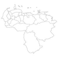 Venezuela mapa. mapa do Venezuela dentro administrativo províncias dentro branco cor vetor
