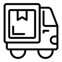 caminhão Entrega parcela ícone esboço vetor. fazer compras varejo vetor