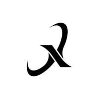 moderno carta x com futurista à moda criativo monograma Esportes logotipo vetor