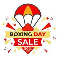 modelo de design de postagem de promoção de venda de boxing day mídia social vetor