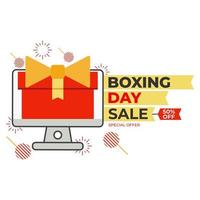 modelo de design de postagem de promoção de venda de boxing day mídia social vetor