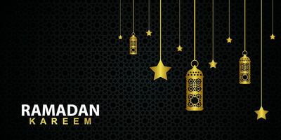 ilustração do projeto do fundo do banner ramadan kareem vetor