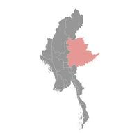 Shan Estado mapa, administrativo divisão do myanmar. vetor ilustração.