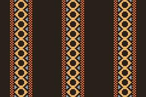 étnico geométrico tecido padronizar Cruz ponto.ikat bordado étnico oriental pixel padronizar Castanho fundo. resumo,vetor,ilustração. textura,vestuário,cachecol,decoração,motivos,seda papel de parede. vetor