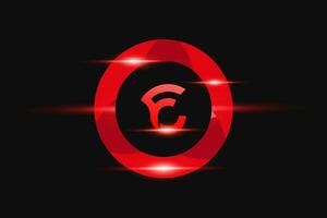 fc vermelho logotipo Projeto. vetor logotipo Projeto para negócios.