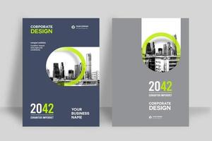 modelo de design de capa de livro de negócios de fundo de cidade vetor