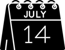 14º do Julho glifo ícone vetor
