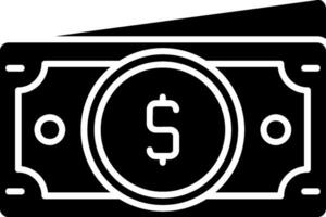 ícone de glifo de dólar vetor