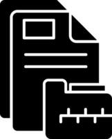 ícone de glifo de arquivo vetor