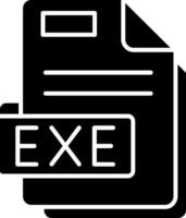ícone de glifo exe vetor