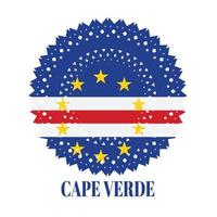 bandeira de Cabo Verde com elegante conceito de medalha vetor