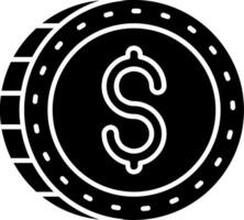 ícone de glifo de dólar vetor