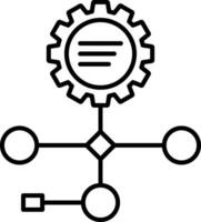 ícone de linha de fluxo de trabalho vetor