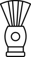 ícone de linha de pincel de barbear vetor