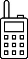 ícone de linha de walkie-talkie vetor