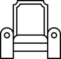 ícone da linha do trono vetor