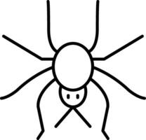 ícone de linha de aranha vetor