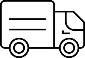 ícone de linha de caminhão de entrega vetor