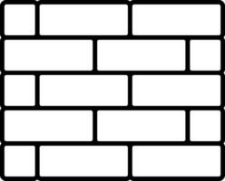 ícone de linha brickwall vetor