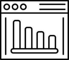 ícone de linha de estatísticas vetor