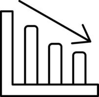 gráfico de linha ícone de linha vetor