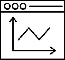 linha gráfico linha ícone vetor