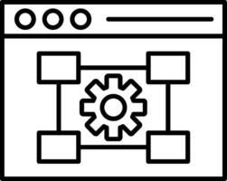 ícone da linha de configurações vetor