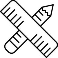 ícone de linha de lápis vetor