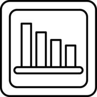 ícone de linha do gráfico de barras vetor