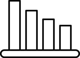 ícone de linha do gráfico de barras vetor