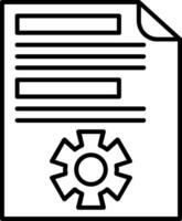 ícone de linha de gerenciamento de projetos vetor