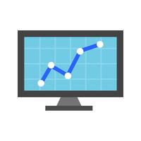 Ícone de vetor do mercado de ações