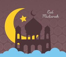 celebração eid mubarak vetor