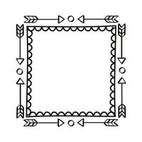 quadro de setas de desenho quadrado vetor