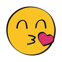 beijando personagem emoji vetor